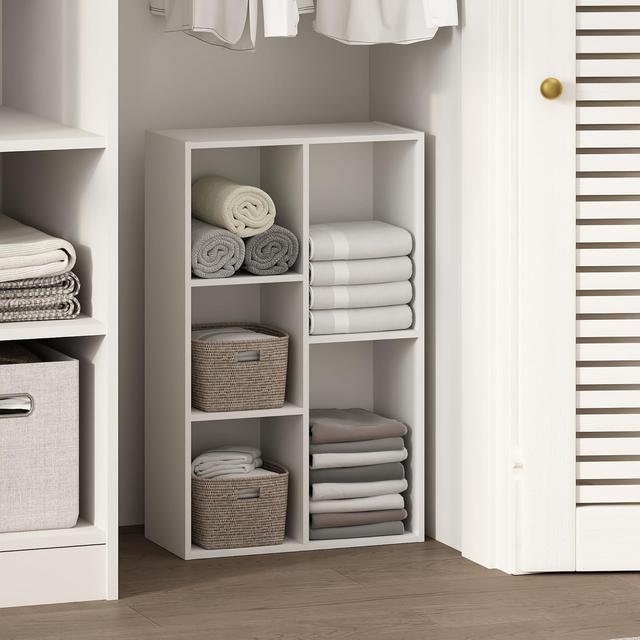 Product image of Furinno Reed 5-Cube Open Shelf Clothing & Closet Storage Organization, White