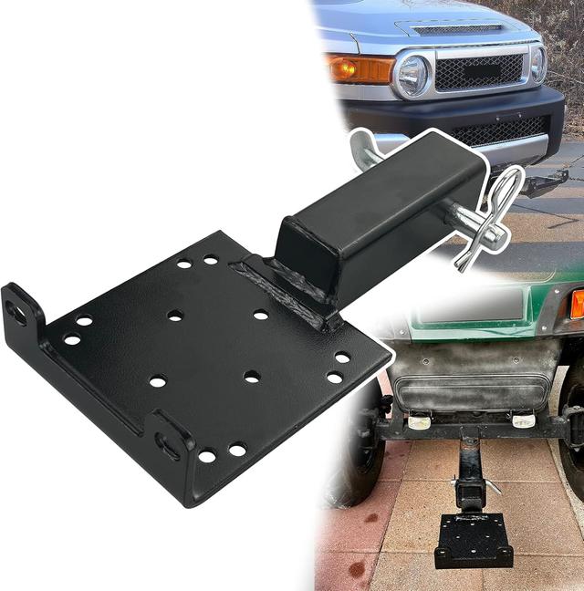 Product image of Universal Trailer Hitch Mounting Plate with 2" Receiver , WinchMounting Plate for ATV UTV Winch Bracket Mounting Bracket