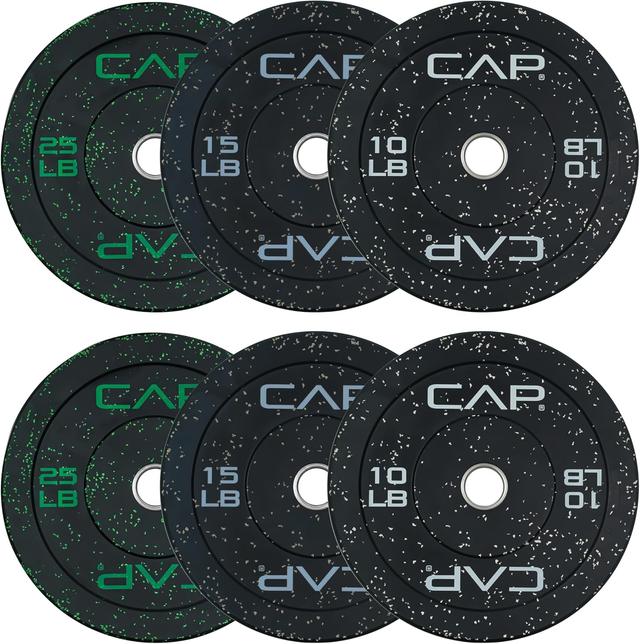 Product image of CAP Barbell 2-Inch Olympic Bumper Plate Weight Set | 100-370 lbs | Multiple Options