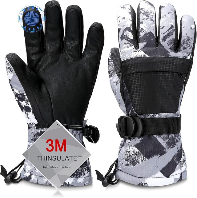 Product image of Ski Gloves, Warmest Waterproof and Breathable Snow Gloves for Cold Weather, Fits Both Men & Women,for Parent Child Kids Outdoor