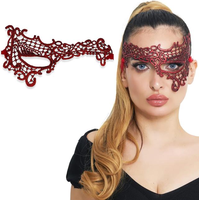 Product image of Lace Masquerade Mask for Women - Venetian Party, Prom, Mardi Gras, Halloween