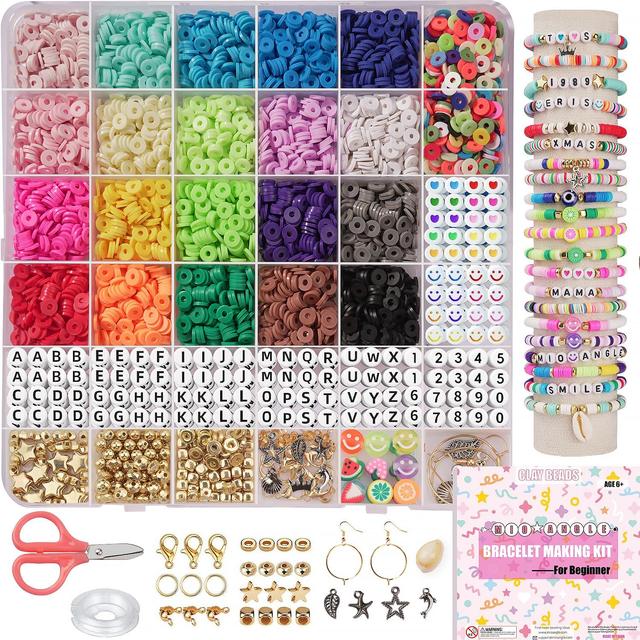 Product image of Mio Angle Bracelet Making Kit for Beginner 5000Pcs Preppy Polymer Friendship Bracelet Making with Charms Kit for Jewelry Making DIY Arts and Crafts Birthday Gifts Toys for Kids Age 6-13