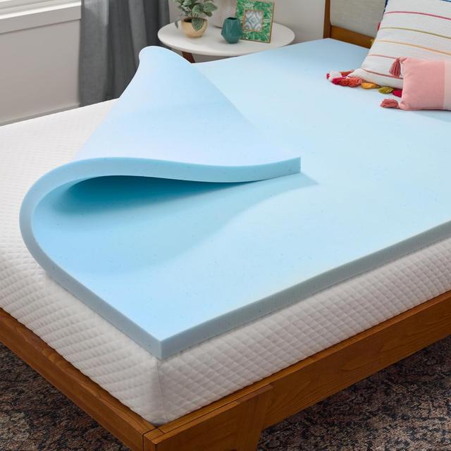 Product image of LINENSPA Memory Foam Mattress Topper - 2 Inch Gel Infused Memory Foam - Plush Feel - Cooling and Pressure Relieving - CertiPUR Certified - Dorm Room Essentials - Queen Size