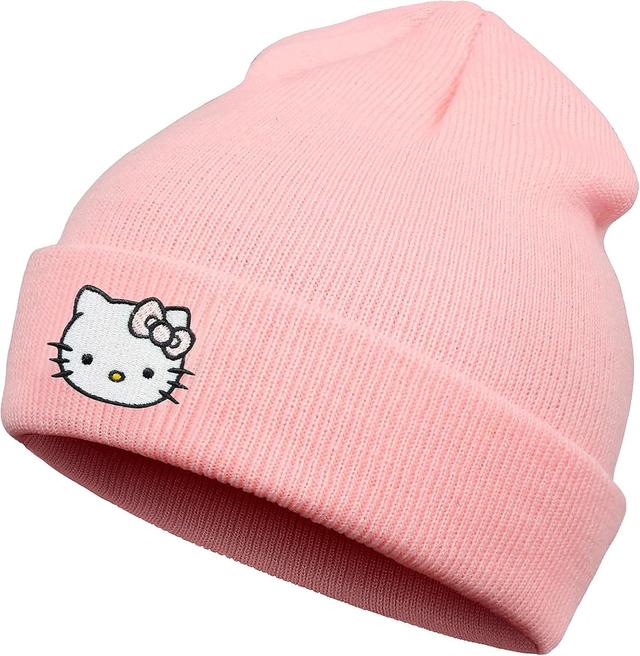 Product image of Kitty Beanie Anime Beanies Red Kitty Knit Hat Cute Kawaii Winter Hats for Girls Gifts Funny Beanie Hat for Women
