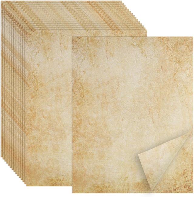 Product image of Joyberg 70PCS Vintage Paper 8.5 x 11 in Parchment paper for Writing Letter writing Paper, Decorative Printer Paper for Invitation, Letter, Resume, Award, Diploma, Art, Craft, Certificate Antique