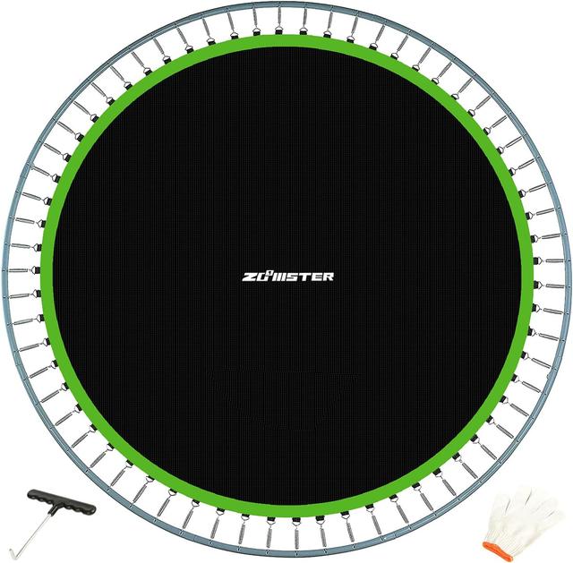 Product image of Zoomster Replacement Jumping Mat, Fits 14 ft Round Trampoline Frame with 72 V-Hooks, Using 5.5" Springs 150" Premium Trampoline Mat (Excluding Frame and Spring)