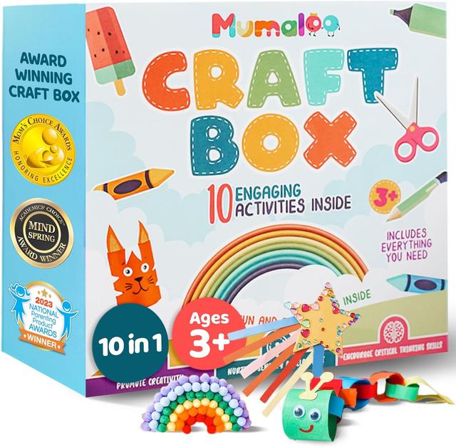 Product image of Craft Box for Kids - 10 Creative Arts and Crafts for Kids Ages 4-8, Fun, No Mess Educational Preschool & Homeschool Art Projects, Toddler Crafts Kit Supplies, 3 4 5 6 7 8 Year Old Girls & Boys