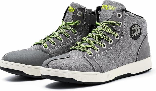 Product image of IRON JIA'S Motorcycle Shoes for Men, Breathable Anti-Slip Protective Gear, Powersport Casual Motorcycle Riding Boots (Grey 10)