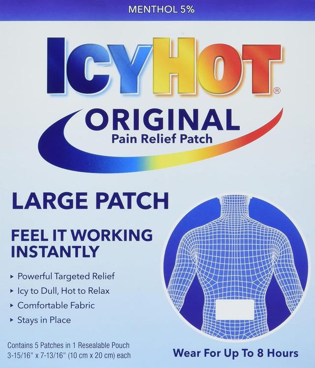 Product image of Icy Hot Medicated Patch Extra Strength Pain Relief Patch for Back or Large Area, 5 Count