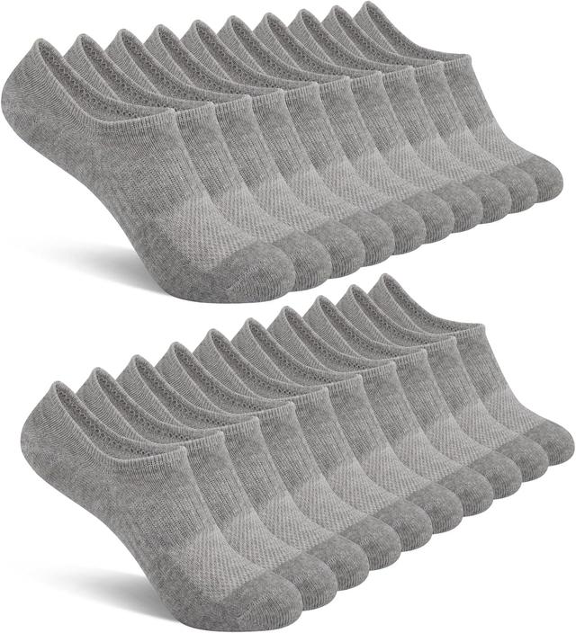 Product image of Comfoex 10 Pairs No Show Boys Socks Cotton Mesh Non Slip Low Cut Invisible Athletic Socks For Kids 4-10 Years