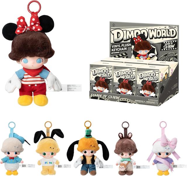 Product image of POP MART DIMOO WORLD × DISNEY Series-Vinyl Plush Keychain Blind Box, Random Design Action Figures