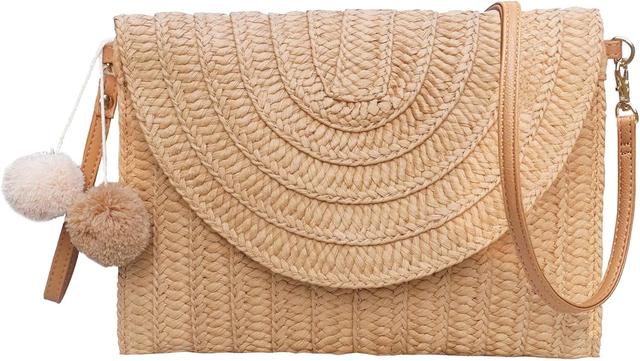 Product image of Dailyacc Straw Shoulder Bag For Women Woven Purse Beach Envelope Clutch Straws Wallet
