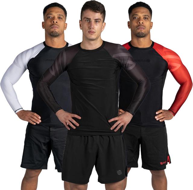 Product image of Sanabul Essential Long Sleeve Compression Training Rash Guard for MMA BJJ Wrestling Grappling and No Gi Jiu Jitsu rashguard