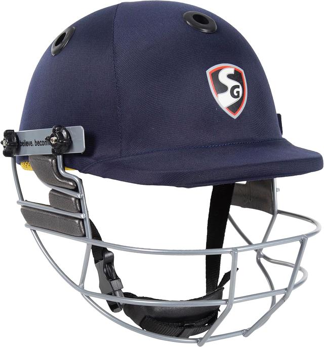 Product image of SG Blaze tech Cricket Premium Helmet, (Blue, Black, Green Color)