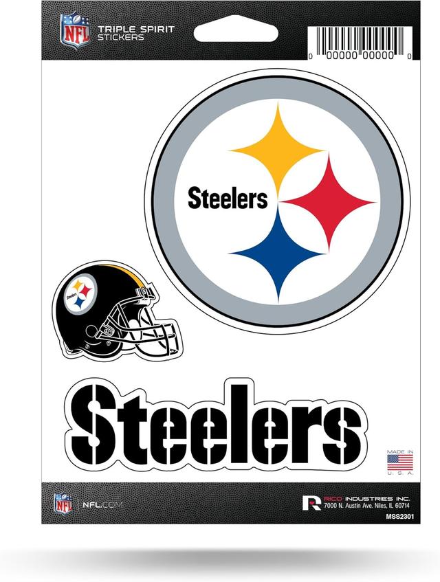 Product image of Rico Industries NFL Football Triple Spirit Stickers Triple Sticker Sheet