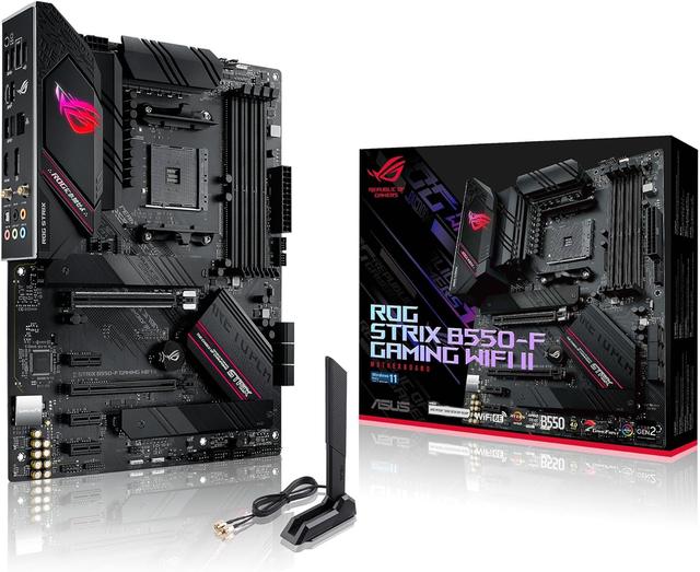 Product image of Asus ROG Strix B550-F Gaming WiFi II AMD AM4 (3rd Gen Ryzen) ATX Motherboard (PCIe 4.0,WiFi 6E, 2.5Gb LAN, BIOS Flashback, HDMI 2.1, Addressable Gen 2 RGB Header and Aura Sync)