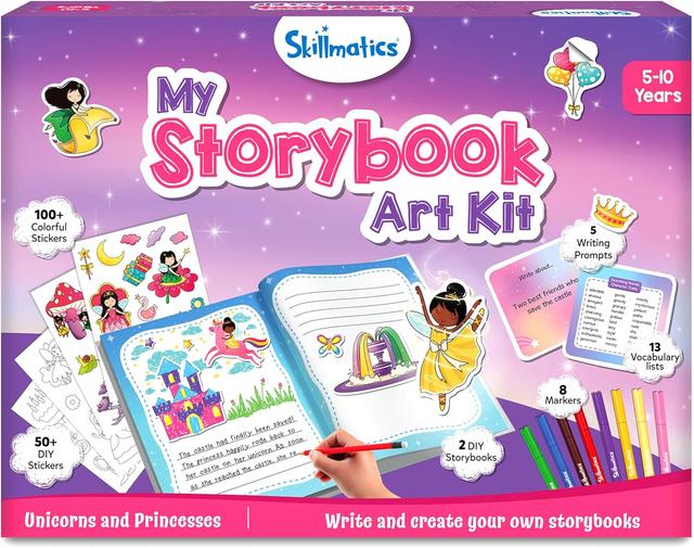 Product image of Skillmatics Storybook Art Kit - Create Fairytale Stories, DIY Craft & Writing Kit with 300+ Stickers, Scrapbooking & Journal Activity, Gifts for Kids Ages 5, 6, 7, 8, 9, 10