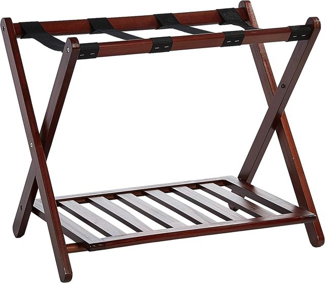Product image of Casual Home Luggage Rack, Walnut, Solid Wood