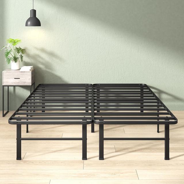 Product image of Zinus Rumi 14in Queen Metal Bed Frame, Quick Assembly SmartBase® Mattress Foundation, Heavy Duty Sturdy Steel with No Box Spring Needed, Eco-Friendly Packaging, Black