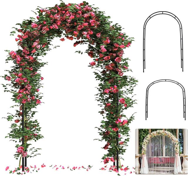 Product image of Thickened Rustproof Garden Arch, Wedding Arch- 4.6 * 7.8 or 6.4 * 7.5Ft, Easy to Assemble, Long Lasting and Durable, Metal Arch for Garden Arbor Trellis & Climbing Plant