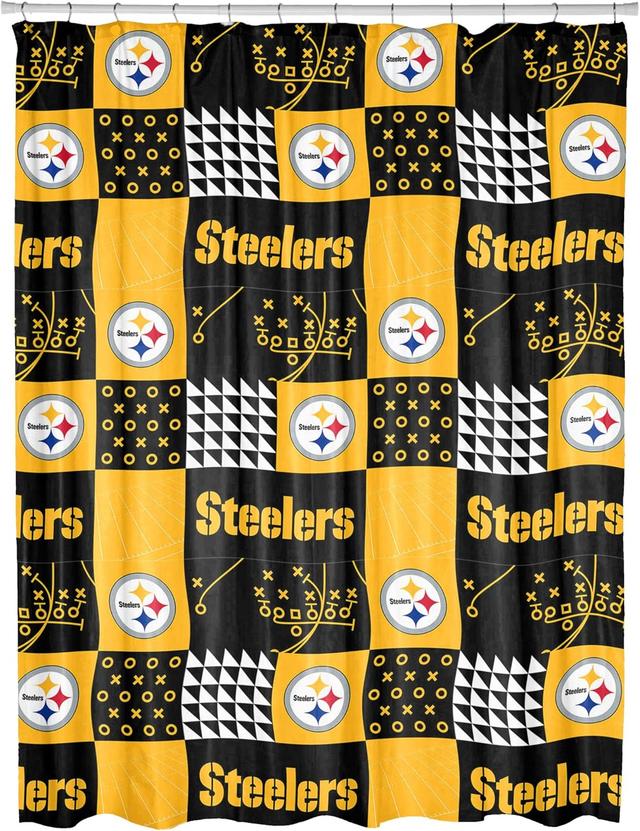 Product image of NORTHWEST NFL Colorblock Shower Curtain, Pittsburgh Steelers
