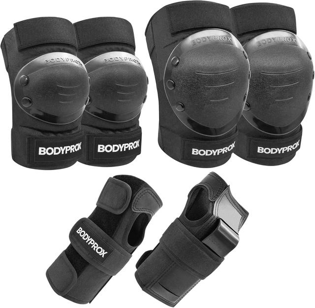 Product image of BODYPROX Knee Pads Elbow Pads Wrist Guards Set for Inline Skating, Skateboarding, Roller Derby and BMX Ride.