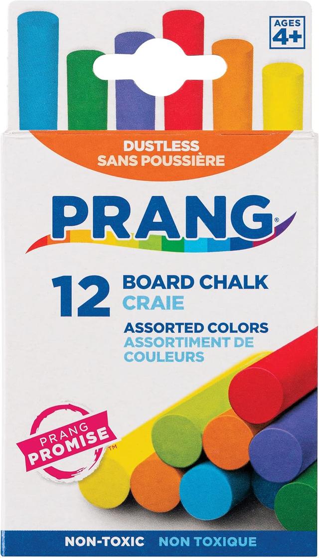 Product image of Prang Board Chalk, Assorted Colors, 12 Count