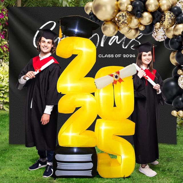 Product image of 6.0 FT Inflatable Graduation Decorations Class of 2025 - Blow Up 2025 Light Up Marquee Numbers - Yard Sign for Congrats Graduation Party Decorations College High School Kindergarten Preschool
