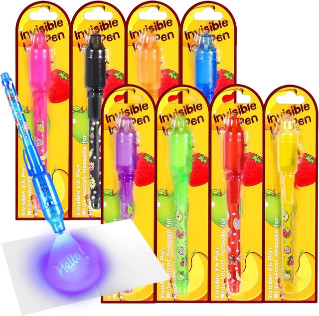 Product image of TAFULOR Invisible Ink Pen for Kids, Birthday Party Favors for Girls Boys, Spy Pens with UV Light Secret Message Magic Markers, Goody Bag Stuffers Toys for 4-12 Year Old Girls Boys Gift (8PCS)
