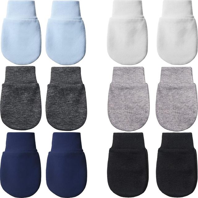 Product image of Geyoga 6 Pairs Newborn Baby Mittens No Scratch Gloves Infant Toddler Anti Scratch Essentials Unisex for 3-9 Months Girls Boys
