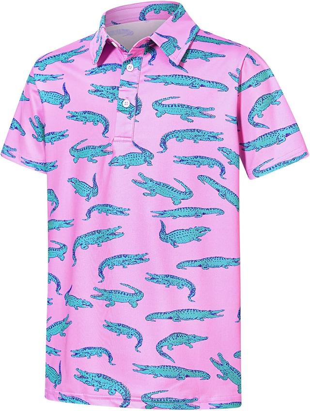 Product image of Boys Performance Polo Shirt Short Sleeve Golf Clothes for Active Casual Size 5-14
