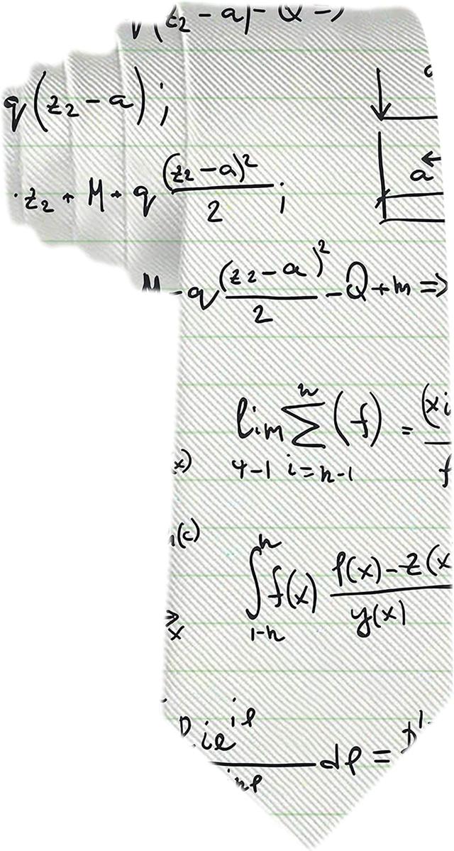 Product image of SARA NELL Men's Classic Woven Business Tie Silk Necktie Math Teacher Pattern With Mathematical Formulas Neck Ties