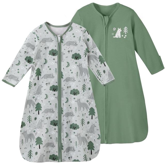 Product image of Yoofoss Baby Sleep Sack 6-12 Months Long Sleeve Wearable Blanket Baby 100% Organic Cotton 2-Way Zipper 0.5 Tog Infants Sleeping Sack, Lightweight(Medium)