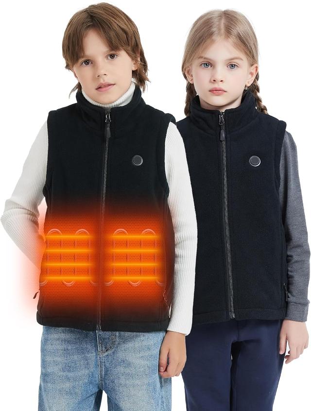 Product image of HEWINZE Kids Heated Vest,Fleece vest for Kids, Electric Heating Warming Vest with 5V Battery Pack.