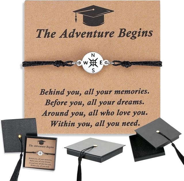 Product image of SAM & LORI 2025 Graduation Gifts for Her/Him - Adjustable Bracelet Comes in Cap Box with Quote Cards - for High School/College/Middle School Grads