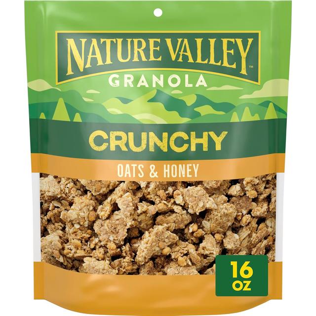 Product image of Nature Valley Crunchy Granola, Oats and Honey Granola, Resealable Snack Pouch, 16 oz