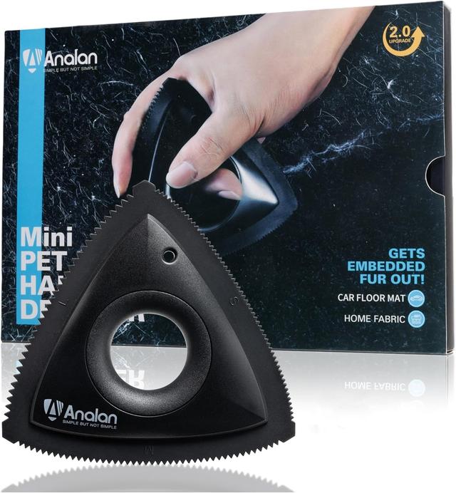 Product image of Analan Mini Pet Hair Remover for Car Detailing Supplies, Carpet Dog Hair Remover for Car Interior, Triangle Dog Hair Remover for Auto Detailing, Couch, Furniture, Lint, Carpet(Multi-Color)