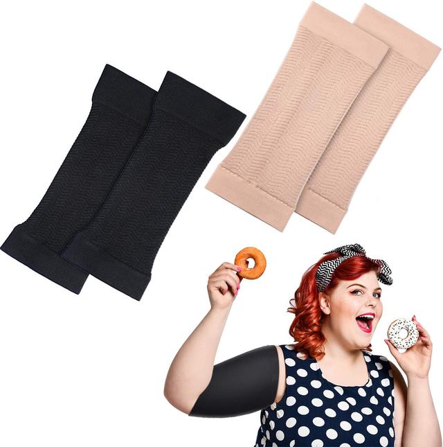 Product image of SATINIOR 2 Pairs Arm Shapers for Plus Size Women, Upper Arm Sleeves Wraps Slim Arm Compression Sleeve for Arms