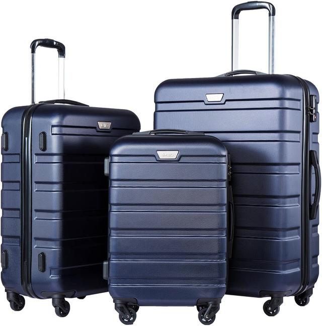 Product image of Coolife Luggage 3 Piece Set Suitcase Spinner Hardshell Lightweight TSA Lock