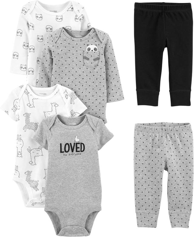 Product image of Simple Joys by Carter's unisex-baby 6-piece Bodysuits (Short and Long Sleeve) and Pants Set