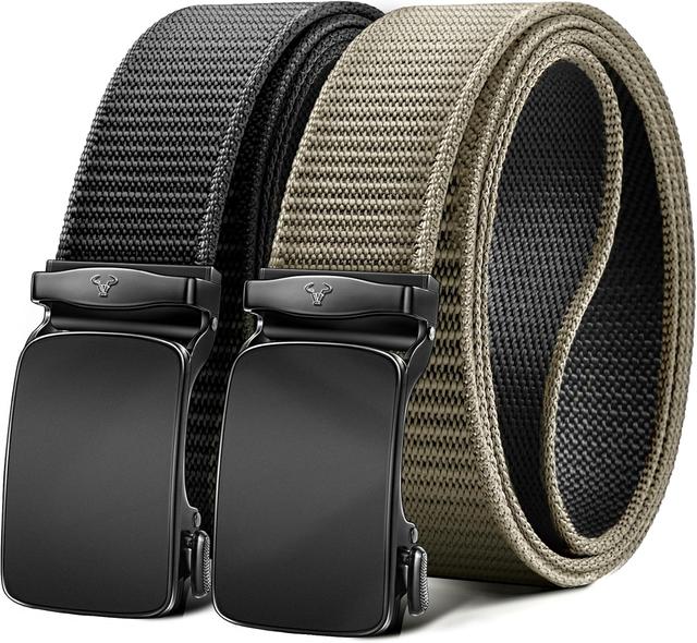 Product image of BULLIANT Men Belt-Reversible Ratchet Belt Stretchable for Gift Men Work Casual Golf 1 3/8"-Cut For Fit -2 In 1Belt