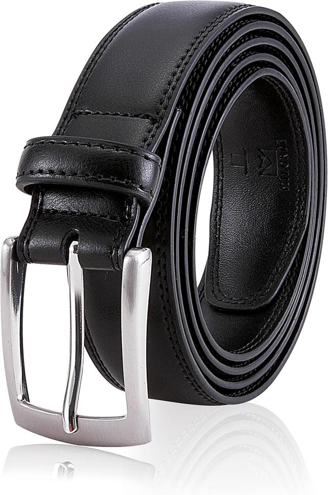 Product image of MILORDE Men's Genuine Leather Dress Belt, Handmade, 100% Cow Leather, Fashion & Classic Designs for Work Business and Casual