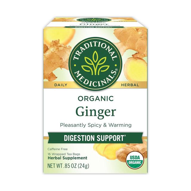 Product image of Traditional Medicinals Tea, Organic Ginger, Healthy Digestion, Pleasantly Spicy & Warming, 16 Tea Bags