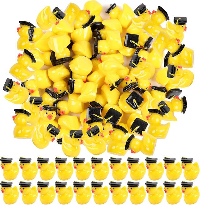 Product image of FOIMAS 36pcs Mini Graduation Resin Ducks Miniature Grad Ducks with Cap for 2025 Graduation Craft Gift Party Favor Supply