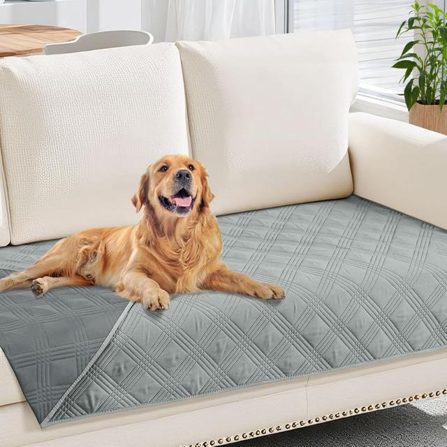Product image of hyha Waterproof Dog Blanket, Reversible Pet Bed Blanket, Soft Sofa Couch Cover for Dogs Washable, Waterproof Pet Couch Covers for Sofa Puppy Cats Furniture Protector(30"x70", Grey/Dark Grey)