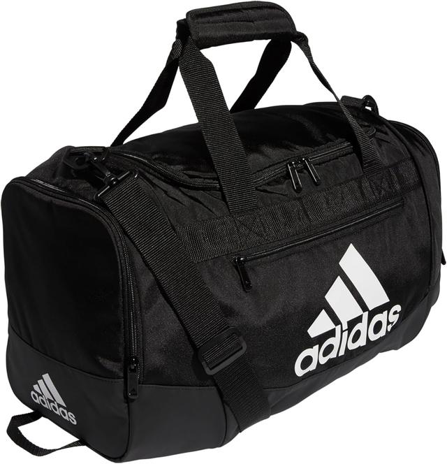 Product image of adidas Unisex Defender 4.0 Gym Duffel Bag for Men and Women, Black/White, Small (38L)