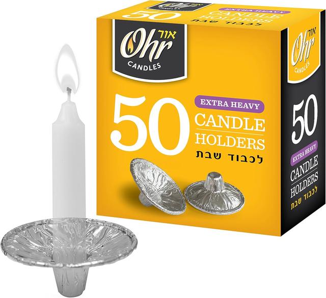 Product image of Ohr Candles Extra Heavy Disposable Aluminium Foil Candle Holder, Drip Cup Bobeches - 1 Pack - 50 Pieces