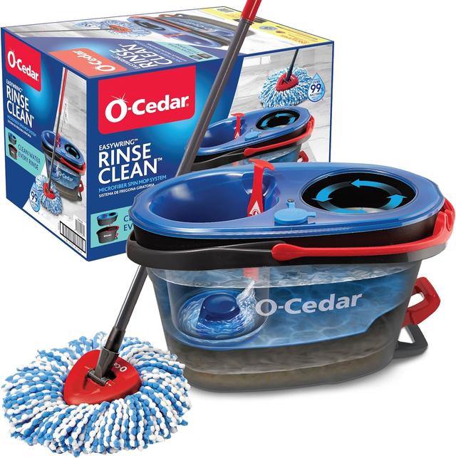 Product image of O-Cedar RinseClean Spin Mop & Bucket System | Clean with Clean Water | Removes 99% of Bacteria