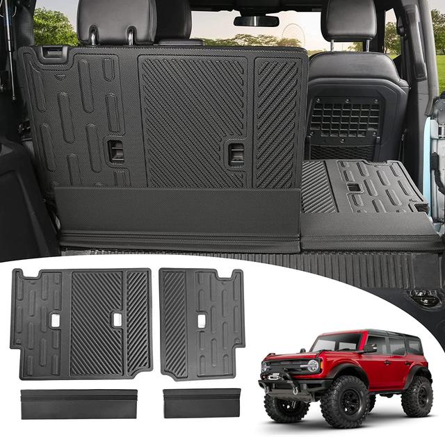 Product image of Mabett Rear Seat Back Cover Backrest Protector for Ford Bronco Accessories 2025 2021-2024 with Dog Seat Liner fit Bronco 4-Door 4 Pieces-with Folding Lip (NOT for 2-Door or Bronco Sport)