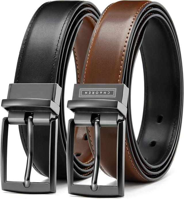 Product image of CHAOREN Boys Belt, Most Size Kids 1 1/4" Dress Reversible Belt for Youth - One Leather Belt Two Style
